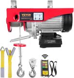 VEVOR Elektrische Lier 125 kg 250 kg hefhoogte 12 m Kabeltakel motorlier 510 W koperen motorkatrol 10 m/min hijssnelheid takel met draadloze