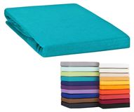 Coton Drap-housse 180x200 cm en Petrol