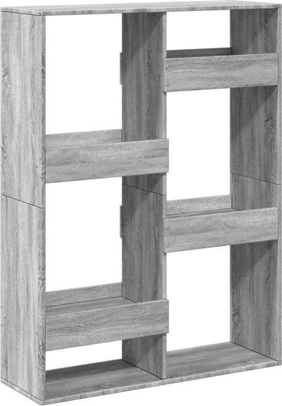 vidaXL Boekenkast - 100x33x135 cm - Bewerkt Hout - Grijs Sonoma Eikenkleurig