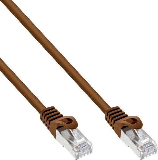 InLine® Patchkabel, SF/UTP, Cat.5e, bruin, 5m