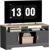 HOMCOM TV-standaard - Spaanplaat - 105x40x52cm - Zwart