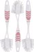 Excellent Houseware Brosse à vaisselle avec boucle de suspension - 3 pièces - rose - 29 cm