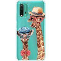 Xiaomi Redmi 9T Grappige Giraf Siliconen Hoesje
