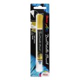 Pentel XGFH-DXX Dual Metallic Brush - penseelstift, veranderende glitterinkt, goud/metallic-goud, 1 stuk op blisterkaart