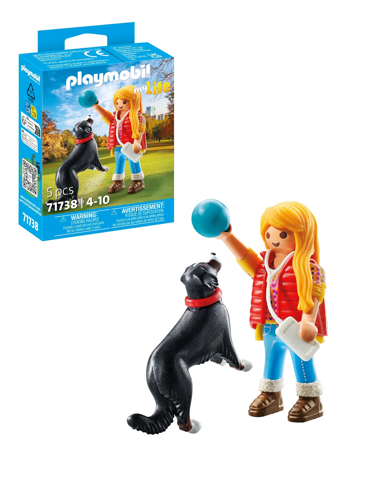 Playmobil 71738 My Life Vrouw met berghond Speelgoedfiguur