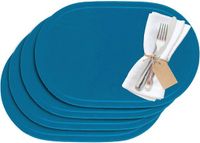 Goodivery Sets de table, 4 Pièces, 45,5 x 29 cm, Vinyle, Bleu/Bleu Clair, Édition Saleen : Fun