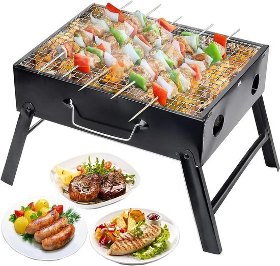 Draagbare Houtskool BBQ Grill - Outdoor Koken Camping Picknick Grill - Geschikt voor Barbecue