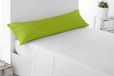 Miracle Home Kussensloop, anti-peeling, zacht en comfortabel, 50% katoen, 50% polyester, 110 x 45, Bed 90, Pistache