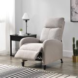 en.casa Verstelbare relaxfauteuil 102x60x92 cm stof bruin