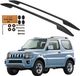 Suzuki Porte-bagages SUZUKI JIMNY 1998-2018, noir, aluminium, durable, robuste