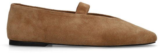 Sacha - Dames - Taupe suède ballerina's - Maat 39