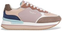 Pepe Jeans Rusper Combi W Lage Sneakers Dames Leer Bruin EU 39