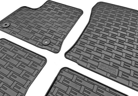 Rubber matten passend voor Jeep Avenger (electric) 2023- & Fiat 600e 2023- (4-delig + montagesysteem) - Zwart rubber