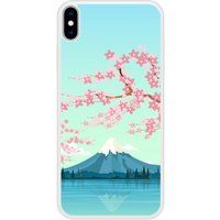 Apple Bedrukt siliconen hoesje compatibel met iPhone XS Max Mont Fuji