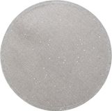 Feeric Lights & Christmas Placemat - Zilver Glitter - Rond - 38 cm - Jute