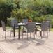 Prolenta Maison Exclusive Tuinset voor buiten, 7-delig, grijs, van gevlochten polyraan