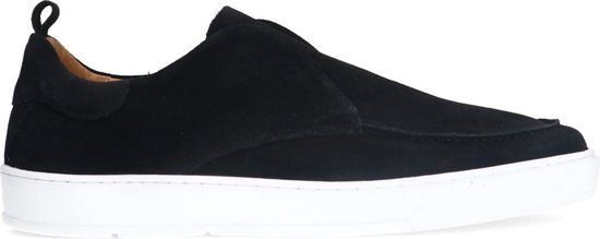 Manfield - Heren - Zwarte suède loafers - Maat 46