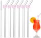 Pailles réutilisables en verre avec brosses de nettoyage 20 cm - Set de 6