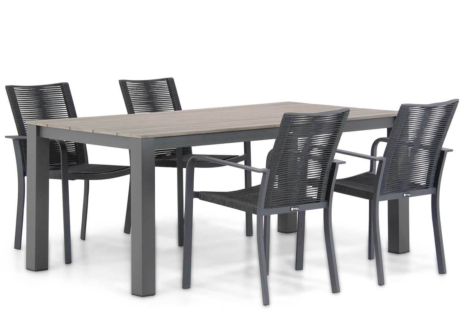 Santika Furniture Annisa/Valley 180 cm dining tuinset 5-delig