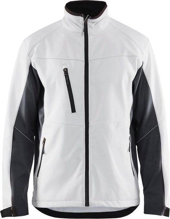 Blåkläder Softshell Jack 4950-2516 - Mannen - Wit/Donkergrijs - 3XL