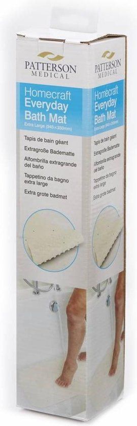 Adhome Anti-Slip Shower/Bath Mat - 76 x 35.5 cm - White