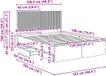 vidaXL Bedframe met opbergruimte en hoofdbord Grijs Sonoma