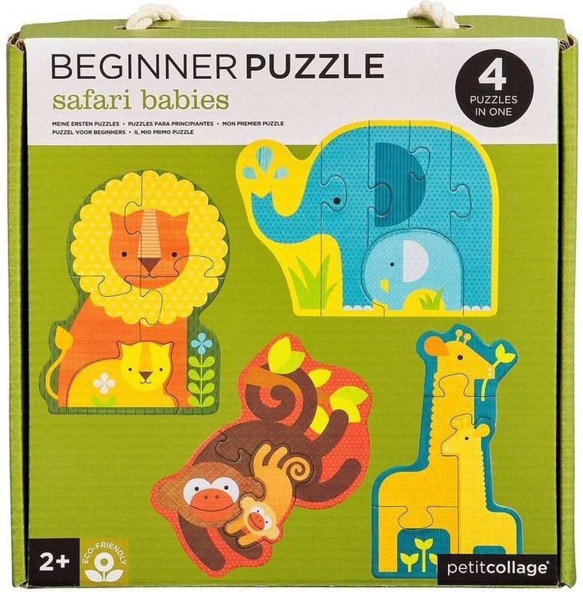 Wild & Wolf 8086 Babies Beginner Puzzel Safari 3/4/5/6 delen, meerkleurig