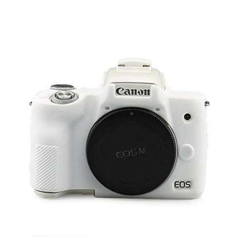 kinokoo Siliconen Cover voor Canon EOS M50 Camera Ptotective Rubber Case, Canon EOS M50 Mark II Siliconen Case (wit)