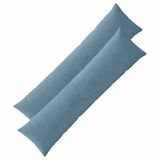 vidaXL Kussensloop - 2 stuks - ALMELO - Blauw - 40 x 145 cm - Corduroy