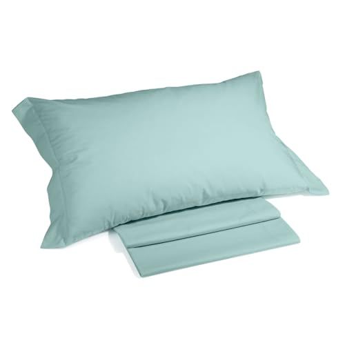 Caleffi - Beddengoedset van 100% katoen, bestaande uit bedlaken voor Frans bed 190 x 285 cm + 1 hoeslaken, hoeslaken voor Frans bed 130 x 200 cm, voor matrassen met een hoogte van 28 cm + 1