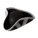 Finidi Zilveren Tricorn Piraat Hoed Unisex Volwassenen Zwart