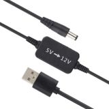 USB naar 12V spanning stap omhoog converter kabel DC - USB 5V naar DC (5.5x2.1mm Aansluiting) 12V