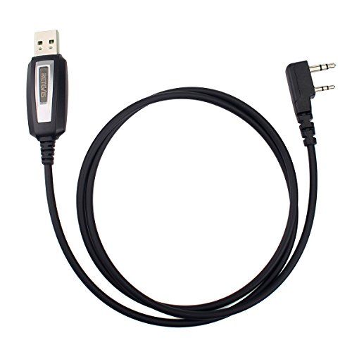 Retevis radio USB programmeerkabel 2 pin Compatibel met Walkie Talkie RT24 RT24V RT27 RT622 RT28 RT618 RT619 RT46 RT667 RT668 Baofeng BF-88E BF-888S UV-5R KENWOOD (1 PC)