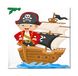 Homemania Piratenschild voor kinderen, woonkamer, slaapkamer, meerkleurig, van polyester, hout, 60 x 3 x 60 cm