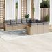 Prolenta Maison Exclusive - Tuinset voor de tuin, 11-delig, met kussens, beige, van polyrotan