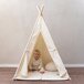 Sunny Alba Tipi Tent Crème/Wit - Kinderen - Wigwam Speeltent met Kussen & Ramen - 120x120x160cm