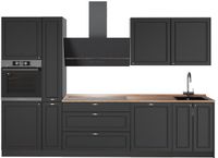 Vicco Complete keukeneenheid Fame-Line, Anthrazit-Gold Landhaus/Antraciet, 310 cm, WB Eik
