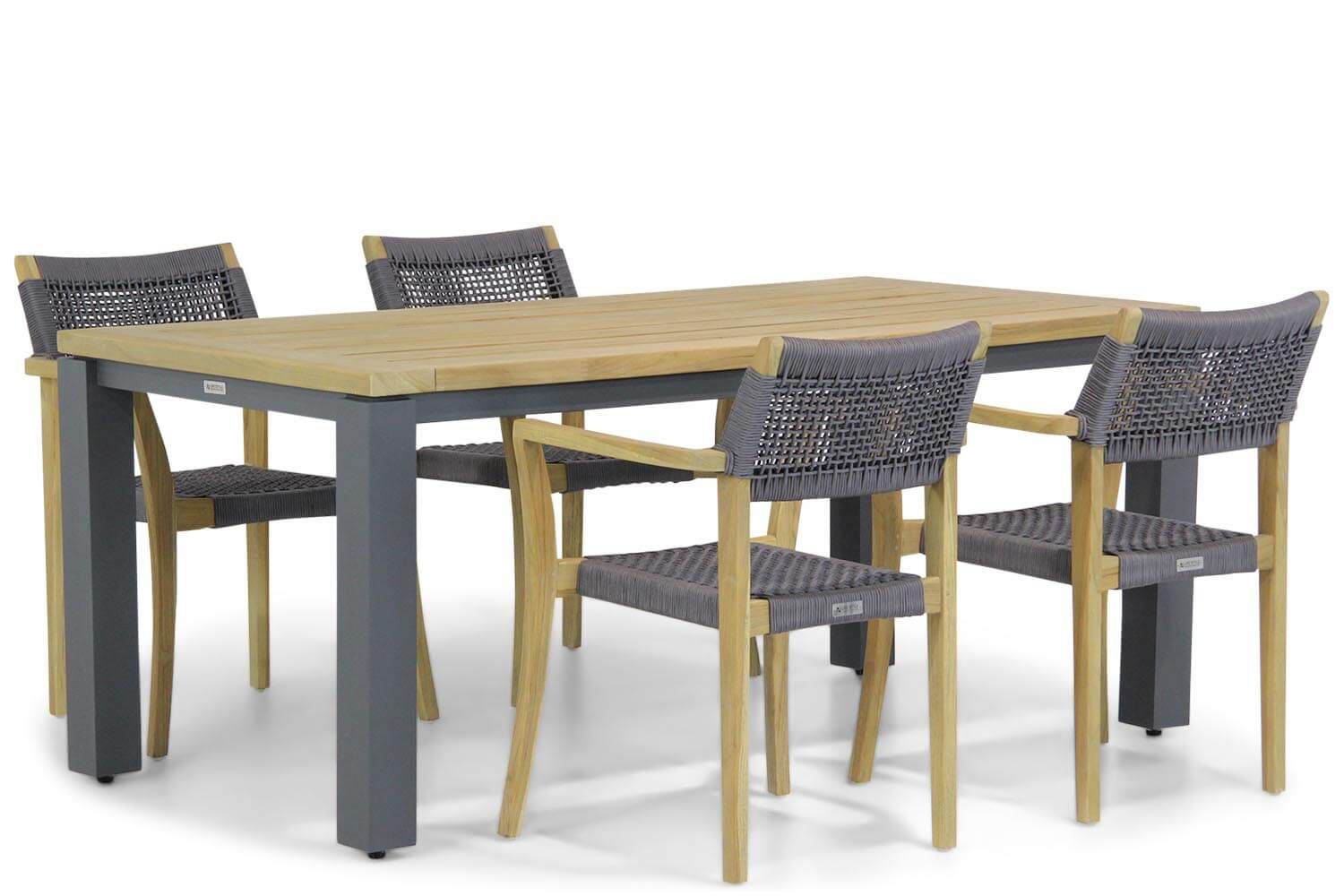 Lifestyle Garden Furniture Dallas/Veneto 180 cm dining tuinset 5-delig