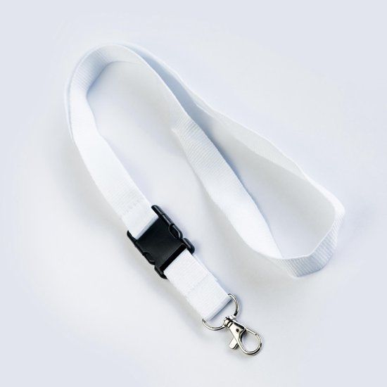 Wit keycord - 50.5 cm - 1 stuk