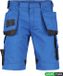 DASSY Holsterzakkenshort AZUURBLAUW/ANTRACIETGRIJS - Korte Werkbroek - Polyester - Maat 42