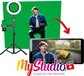 Easypix MyStudio VLOGKIT - Studio Kit for Creators - Includes Tripod, Green Screen, Light, Microphone & More