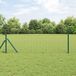 Euro-clôture avec fixation au sol 10 x 0,8 m Acier revêtu de PVC Vert