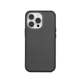 aiino Foggy hoes voor iPhone 13 Pro, semi-transparante hoes met matte afwerking, kleurrijk, stootvaste TPU-bumper, toetsen met contrasterende kleuren, zwart