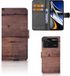 B2Ctelecom Book Case voor Xiaomi Poco X4 Pro 5G Book Style Case Old Wood