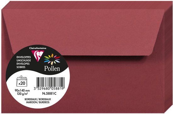 Clairefontaine Stuifmeel Enveloppen 90x140 mm Lila