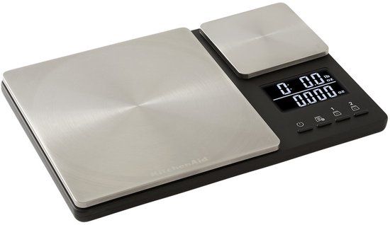 KitchenAid Digitale Keukenweegschaal Met Glazen Blad, 5000 Gram Zwart