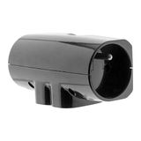 Zenitech Quadriplite: 2x 16A+2x 6A zijkant Glass Zwart Flatscreen TV