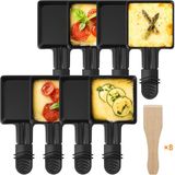 Merkloos Raclette Reservepannetjes - Vierkant - Anti-aanbaklaag - 8 stuks