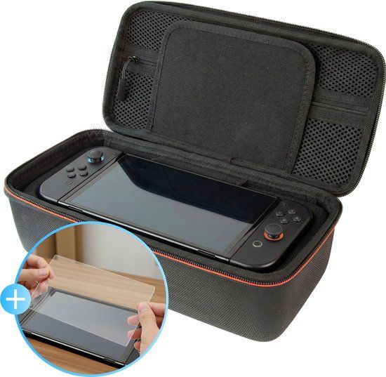 2BEFUN Case geschikt voor Nintendo Switch 2 - Incl. Screenprotector - Hoes - Beschermhoes - Opbergtas - Accessoires - Zwart