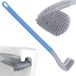 Merkloos Siliconen Toiletborstel - Ergonomisch ontwerp - 1 stuk - Siliconen + TPR - 40x7x4.5